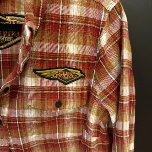 Limited edition 120th Harley Davidson anniversary women's flannel - Picture 4 of 5